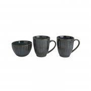 Zander Green Ceramic Mug Set of 3 (Green)